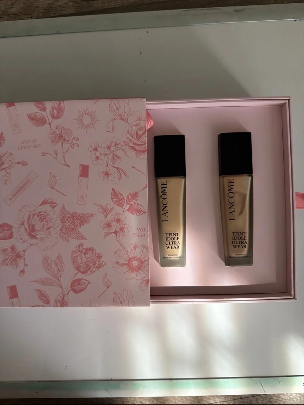 Lancome Teint Idole Ultra Wear Liquid Foundation - Warm Beige (Set of 2)